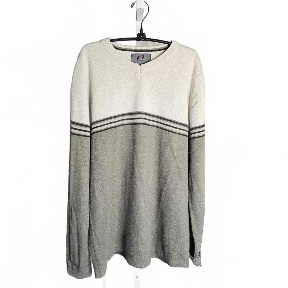 Sideout Two-Tone Acrylic Knit Sweater